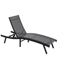 AECOJOY Outdoor Chaise Lounge, All Weather Pool Lounge Chairs Ergonomic Design (Dark Grey, 1 PCs)