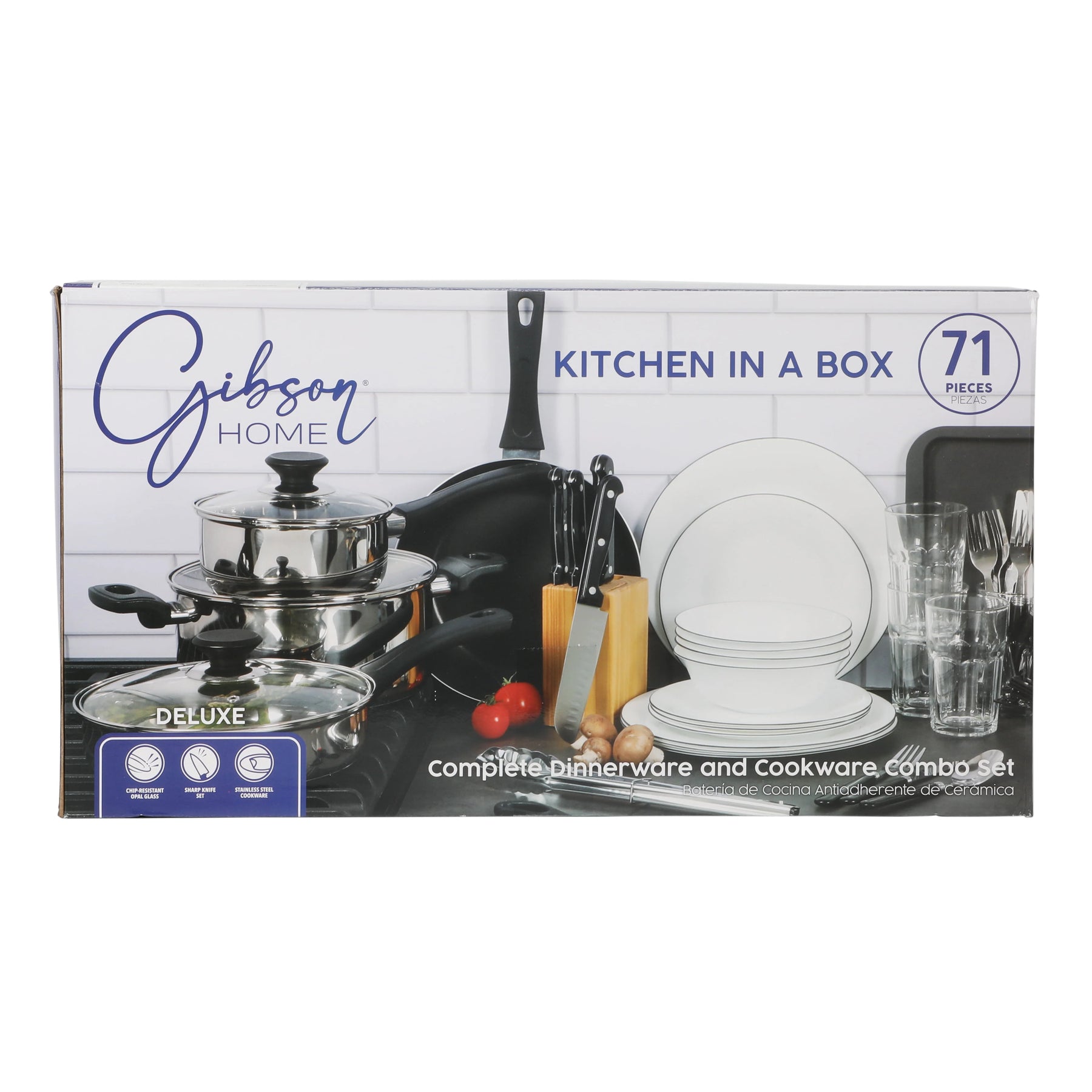 Gibson Home 71 - Piece Stainless Steel Silver Cookware Combo Set