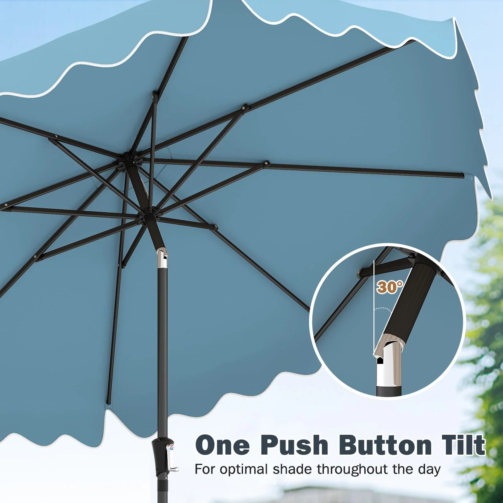 Tangkula 9 FT Patio Umbrella with Base Included
